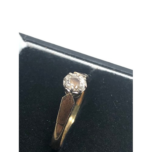 144 - 18ct gold antique old cut diamond solitaire ring (2.6g)