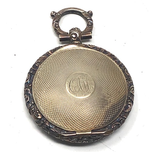 170 - 9ct gold antique mourning hairwork locket (18.4g)