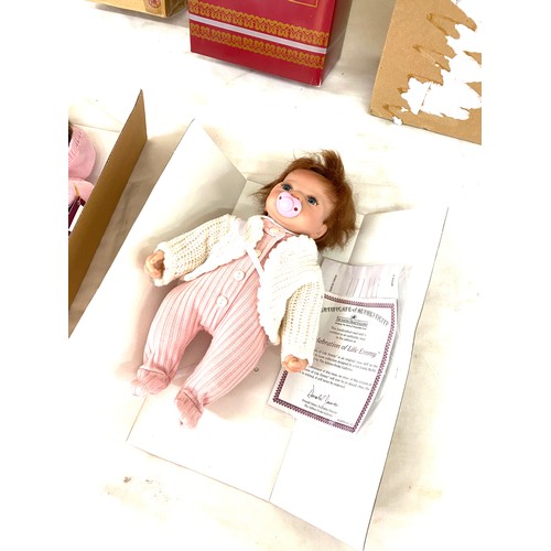 54 - 2 Brand new on box Ashton Drake Galleries Celebration Of Life Emmy Lifelike Little Baby Doll with CO... 
