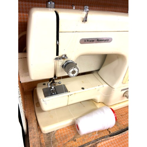 225 - Vintage cased Vista Rossman sewing machine