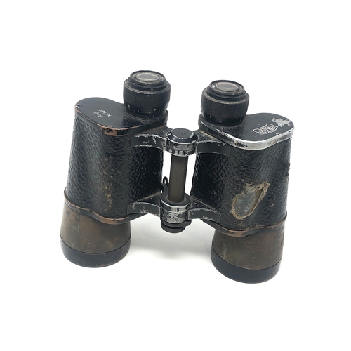 416 - ww2 german carl zeiss jena binoculars marked with eagle & swastika