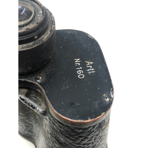 416 - ww2 german carl zeiss jena binoculars marked with eagle & swastika