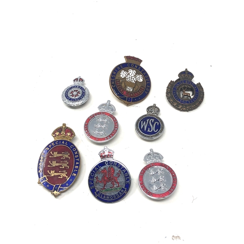 423 - 8 kings crown enamelled police lapel badges