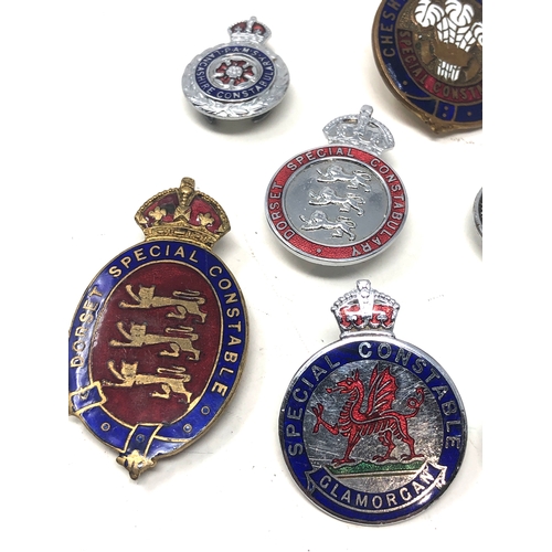 423 - 8 kings crown enamelled police lapel badges