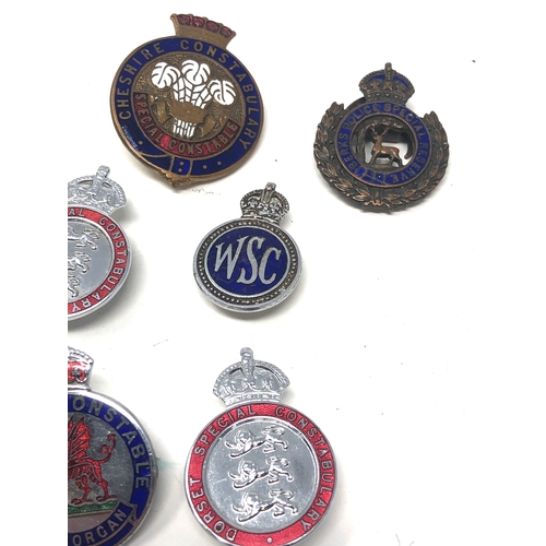 423 - 8 kings crown enamelled police lapel badges