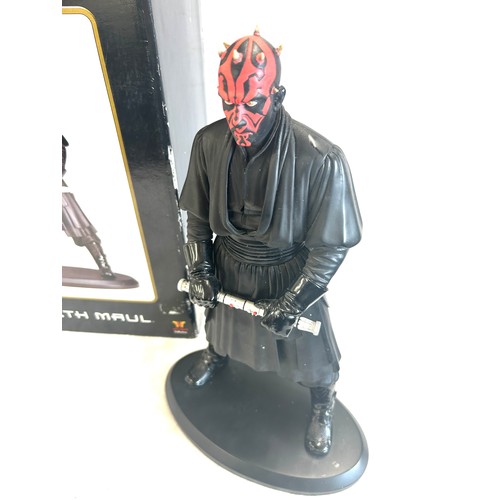 162 - Boxed Limited edition Star wars Darth Maul figure wity COA number 0367/1500