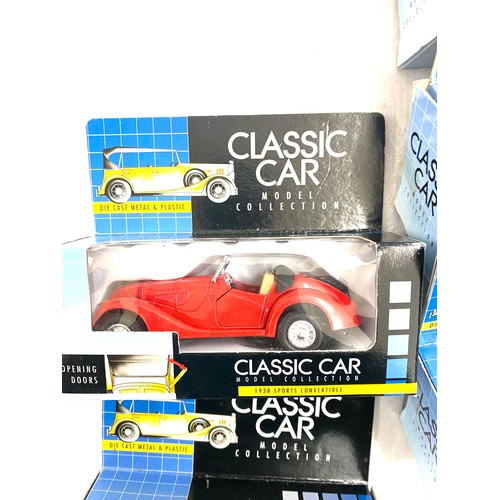 70 - Selection of boxed Classic cars includes 1931 open grand tourer, 1930s Convertible etc