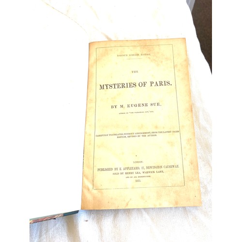 157 - Large antique holy Bible and a The Mysteries of Paris by M. Eugene Sue