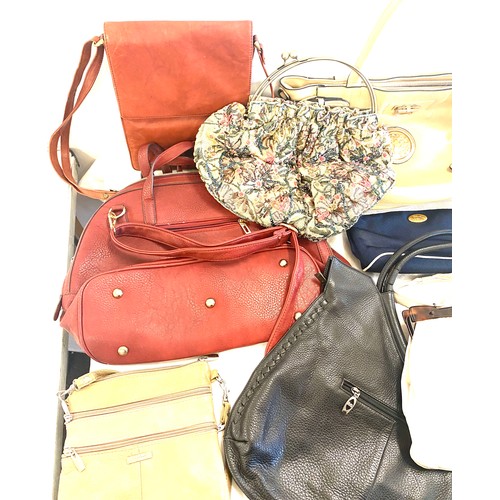 213 - Selection of assorted ladies handbags, cross body bags etc