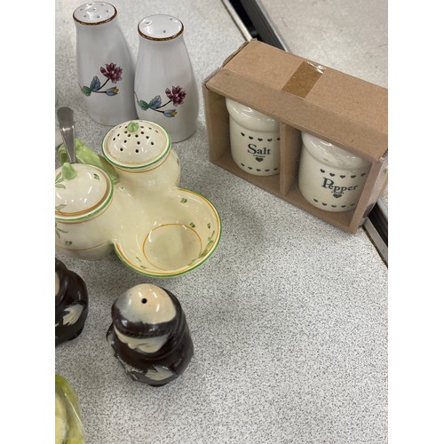 227 - Selection of assorted vintage and later salt and pepper shakers