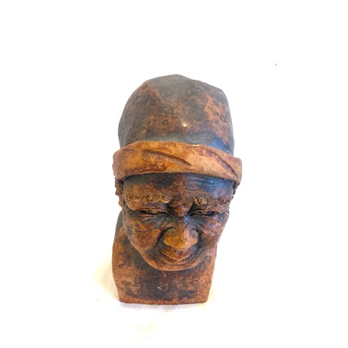 71 - Antique small terracotta female bust, approximate measurements: 8 inches