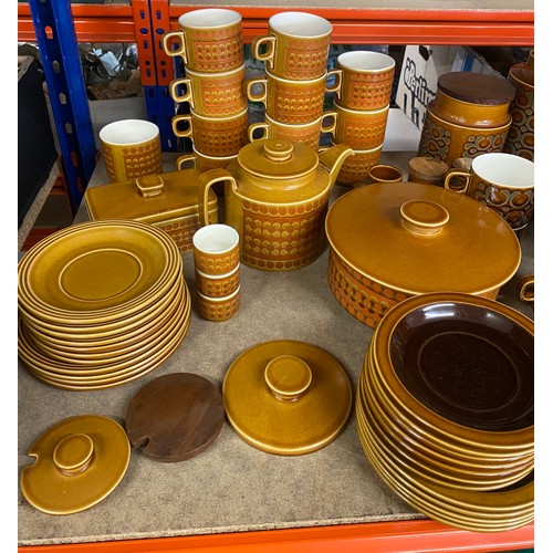 389 - Large selection of retro Hornsea pottery Bronte and Saffron etc