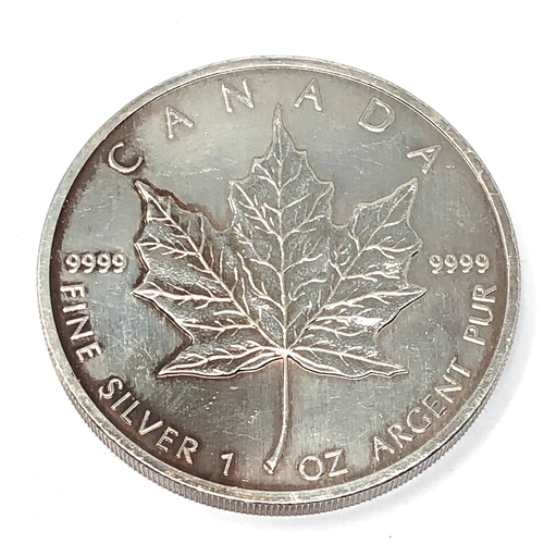 569 - 1994 Canada fine silver 10z 5 dollars