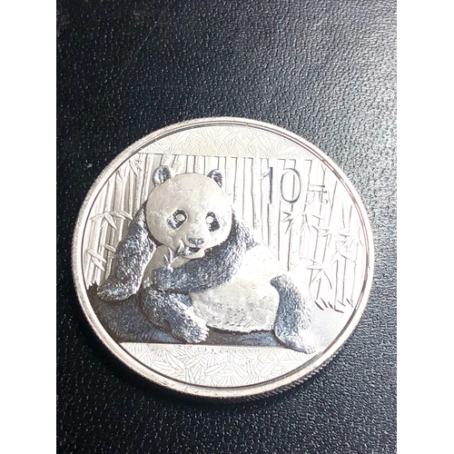 576 - 2015 Chinese Panda 1 oz 999 Silver Coin 10 Yuan