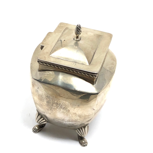 20 - Antique silver tea caddy birmingham silver hallmarks