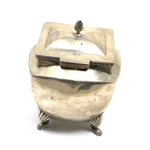 20 - Antique silver tea caddy birmingham silver hallmarks