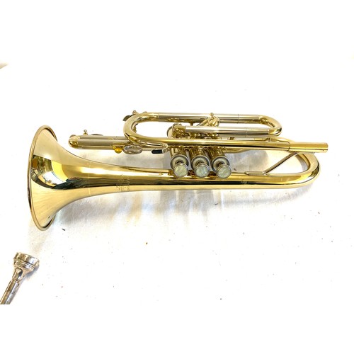 95 - Vintage cased Blessing Scholastic Elk hart USA trumpet with mouth piece