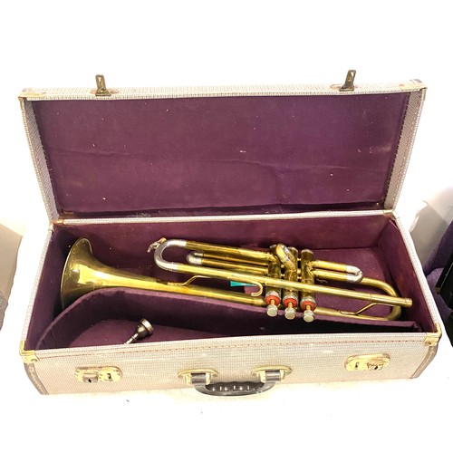 103 - Vintage cased Boosey & Hawkes ltd Limited trumpet with mouth piece