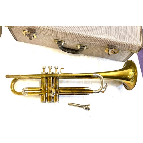 103 - Vintage cased Boosey & Hawkes ltd Limited trumpet with mouth piece