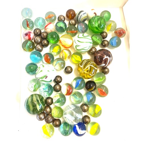 105 - Selection vintage marbles various sizes and detailing