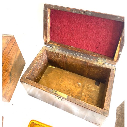 219 - Selection of vintage wooden boxes , picture frame, etc