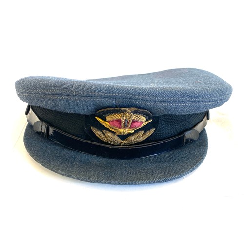 86 - WW2 RAF officers peaked cap by Herbert Chappell of London