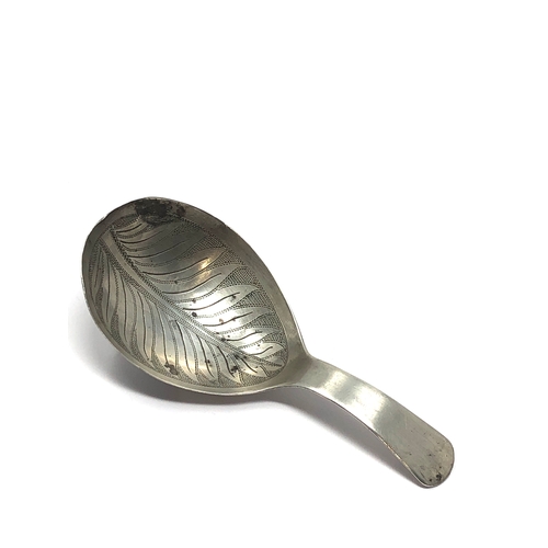 43 - Antique georgian silver tea caddy spoon