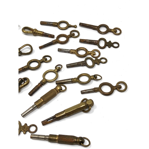 547 - Selection of pocket watch keys