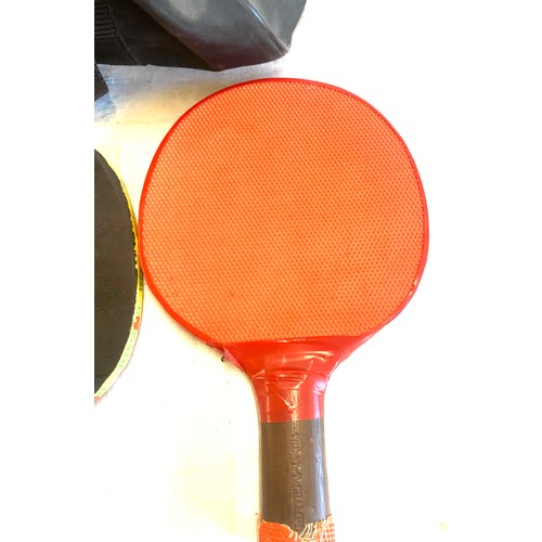 246 - Selection vintage and later ping pong  / table tennis bats to include Slazenger, Dunlop etc