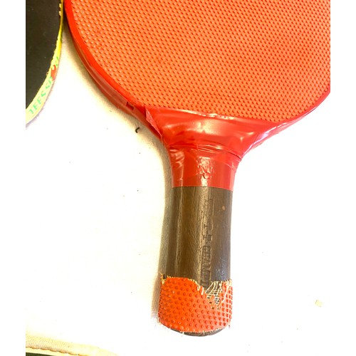 246 - Selection vintage and later ping pong  / table tennis bats to include Slazenger, Dunlop etc