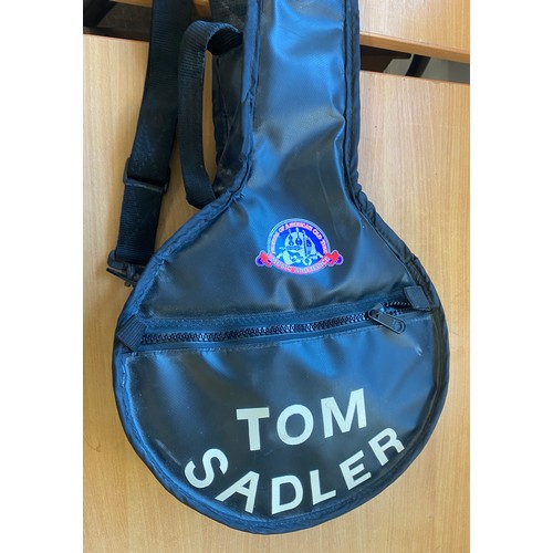 197 - Banjo fabric carry case, has been personalised