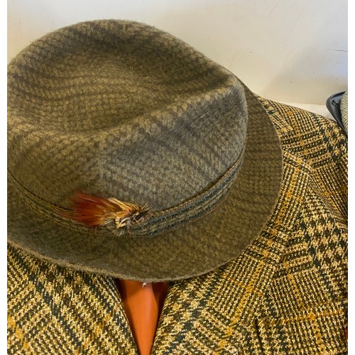 259 - M Richardson of Newark Genuine Irish tweed gents jacket, waistcoat, selection of ties, Hanover and c... 