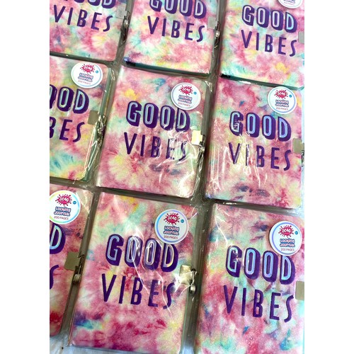 134 - 9 Brand new in packaging 3C4G Childrens 200 page locking journals , Good Vibes