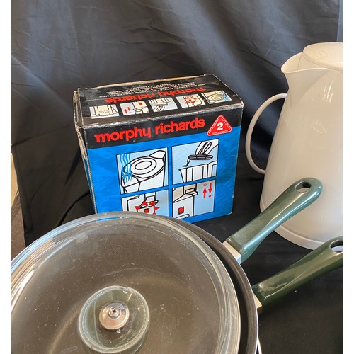 279 - Selection of kitchenalia to include kettles, Tefal pots and pans etc