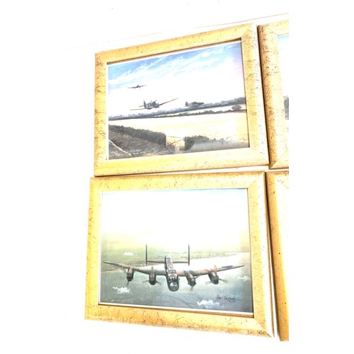 136 - 4 Framed aircraft prints, each measures approx