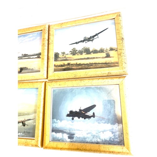 136 - 4 Framed aircraft prints, each measures approx