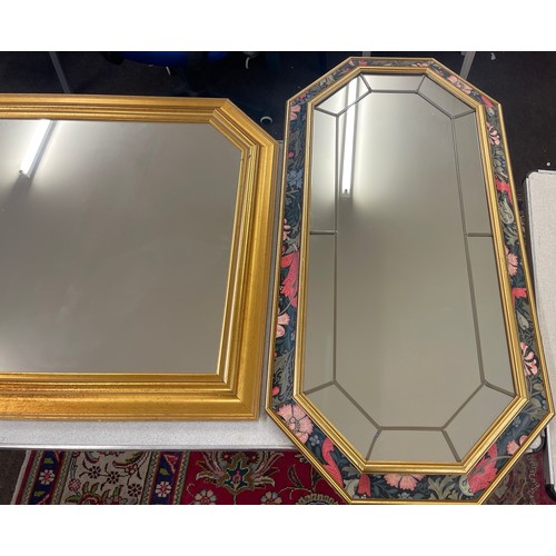 239 - 2 overmantle mirrors, largest measures approximately 41 x 30 inches