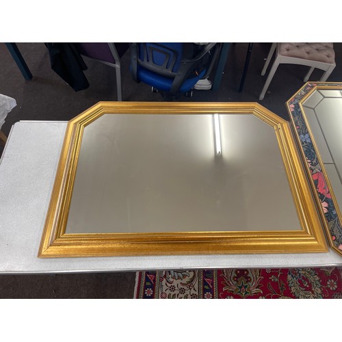 239 - 2 overmantle mirrors, largest measures approximately 41 x 30 inches