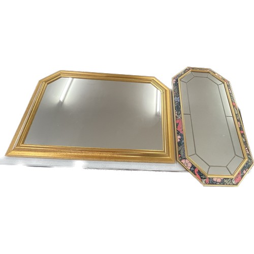 239 - 2 overmantle mirrors, largest measures approximately 41 x 30 inches