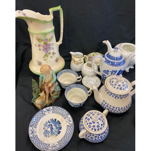 240 - Large selection of miscellaneous items includes pottery, jugs, cups, saucers etc