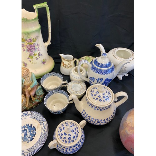 240 - Large selection of miscellaneous items includes pottery, jugs, cups, saucers etc