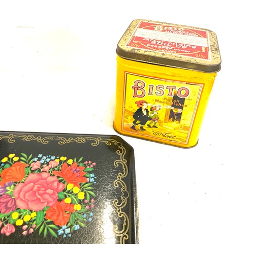 64 - Selection of vintage and later advertising tins