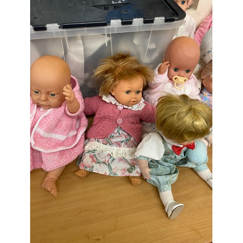 251 - Large selection of assorted dolls includes 2006 zapf creations doll etc