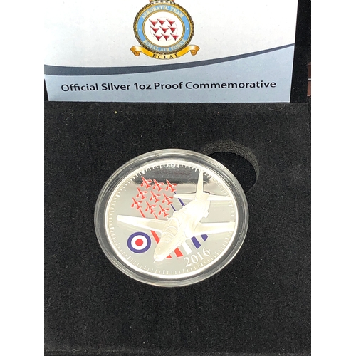 583 - Boxed 1oz proof 999 silver red arrows 2016 display season squadron coin limited edition No 0872