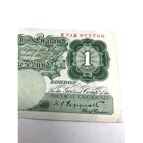 592 - BANK OF ENGLAND £1 note 1934-39  Peppiatt 1st Period