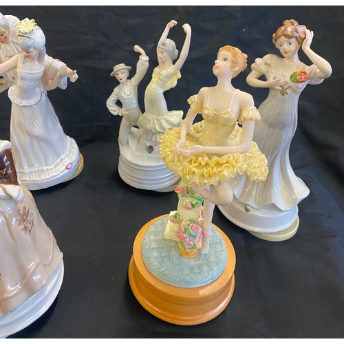 98 - Selection of Musical lady figures to include betty boop etc