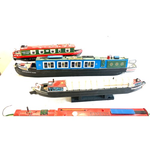 69 - Selection of 4 barge ware narrow boats