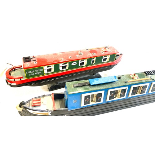 69 - Selection of 4 barge ware narrow boats