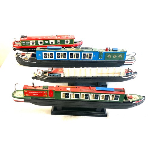 69 - Selection of 4 barge ware narrow boats