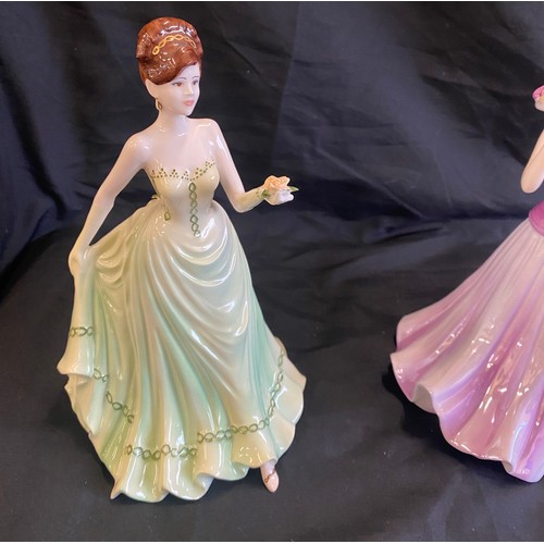 87 - 3 Coalport lady figures includes special birthday, Ladies of fashion Carol, With Love